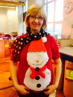 Janet & her snowman