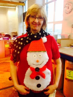 Janet & her snowman